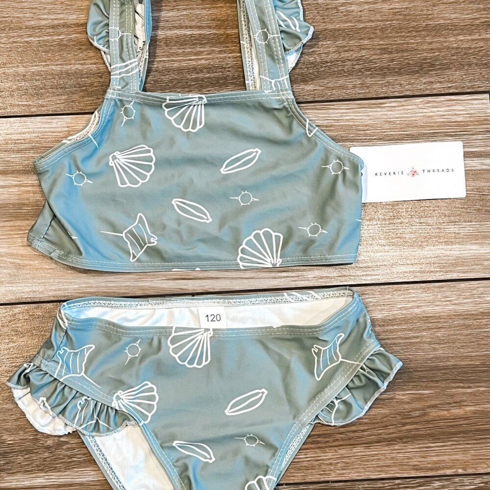 NWT! Reverie Threads Shell Flutter Bikini Size 6 - Picture 2 of 3